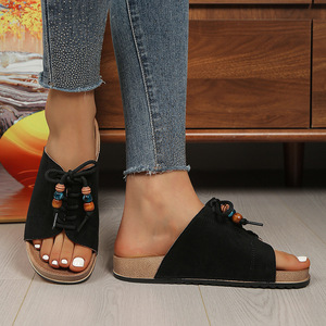 2026 Summer Women's Fashion One Band <b>Slide</b> Sandals Outdoor Beach Wear Elegant Popular Trend Casual Non-<b>Slip</b> Beach <b>Slip</b> - Product Image 4