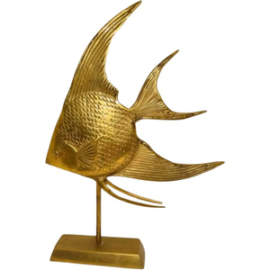 Escultura de Pez en Latón Premium, Estatua de Animal para Decoración de Salón y Exhibición Coleccionable - Product Image 1