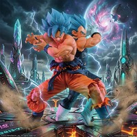 Figura de Acción de Anime de Goku y Vegeta SSGSS, Modelo Coleccionable de PVC