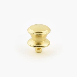 Classic Round Brass Cabinet <b>Knob</b> Traditional Design Durable Furniture Handle for Drawer and <b>Door</b> <b>Gold</b> Finished Universal Fit - Product Image 1