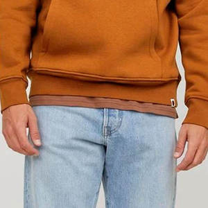 Sudadera con capucha para hombre de marca privada, de algodón y forro polar, con logo bordado, corte oversize, para marcas de streetwear estadounidenses, al por mayor. - Product Image 4