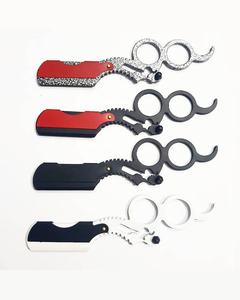 Professional Stainless Steel Safety <b>Blade</b> <b>Straight</b> <b>Razor</b> Double Ring Finger Design for Throat Cutting Shaving - Product Image 6