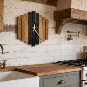 Reloj de Pared Decorativo de Madera con Agujas, Silencioso, Sin Tictac, Moderno, de Cuarzo Analógico, Tamaño Personalizado, Regalo de Boda, Decoración del Hogar - Product Image 6