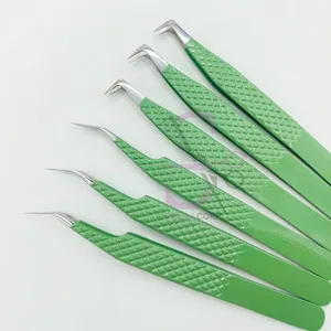 Premium Quality Tweezer Eyelash Tweezers Private Label Eyelash Applicator OEM Sustainable Fur Steel Stainless LOGO Color Package