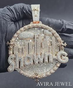 จี้เพชรโมอิสซาไนต์สุดฮิต ชุบทองคำสีเหลืองโรสโกลด์ สำหรับคนรักแฟชั่น สไตล์ฮิปฮอป เงินแท้ 925 - Product Image 5