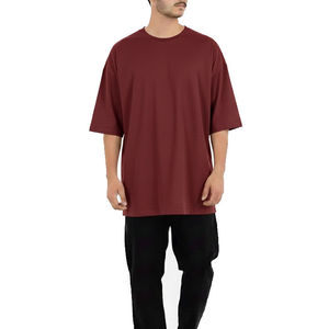 Custom Logo Streetwear Box Cut Tee T Shirt Heavyweight Cropped Top T Shirt Graphic Cotton Oversized Boxy Fit T-Shirt Men - Product Image 2