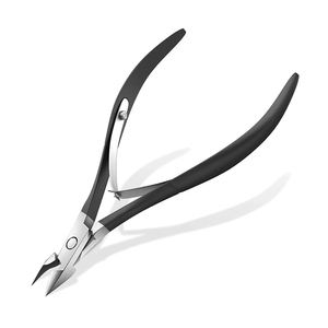 Coupe-cuticules professionnels à lames pointues de 7 mm, revêtement noir, pour ongles incarnés - Product Image 1
