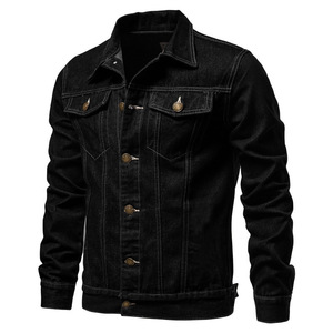 Nouvelle veste en jean décontractée pour homme printemps 2023, style classique, vêtement de marque pour homme, veste bomber en jean bleu délavé rétro - Product Image 3