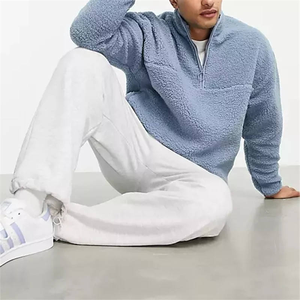 Veste polaire unisexe personnalisée pour l'hiver, veste en polaire épaisse et chaude, streetwear, sweat à capuche en sherpa pour homme - Product Image 3