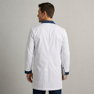 Blouse médicale pour homme en polyester et coton, blouse de médecin, uniforme d'infirmière, vêtements de travail d'hôpital, coupe classique - Product Image 3