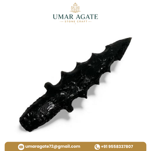 Conteneur d'Athame en Obsidienne Noire Effet Naturel Premium, Outil Spirituel Sculpté à la Main en Pierre Précieuse, Cadeau - Product Image 5