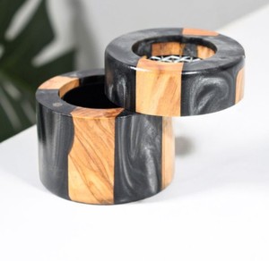 Moderno y Compacto Quemador de Incienso Árabe Mabkhara Bakhoor, Diseño de Madera y Resina Ecológica, Estilo Dubái, Decoración Religiosa de Lujo para el Hogar - Product Image 2