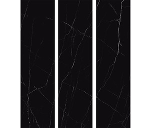 Nero Marquina แผ่นพอร์ซเลนขัดเงาพื้นผิวหินอ่อนหรูหราสำหรับการตกแต่งภายในที่หรูหรา - Product Image 3