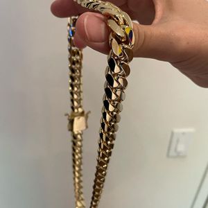 Collar de Cadena Cubana Chapado en Oro de 10K para Hombre, Estilo Hip Hop, Joyería para Uso Diario - Product Image 2