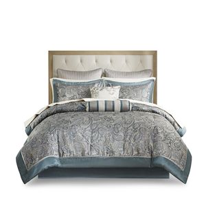 12-Piece Cotton <b>Comforter</b> Set with <b>Bed</b> Sheets Premium Quality Versatile Design - Product Image 2