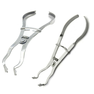 Pinzas de sujeción para dique de goma DENTRIC IMPLANTS, manuales, reutilizables, plateadas, tipo CE Certificado Clase I, modelo DI-ROP02, 3 mandíbulas - Product Image 5