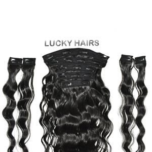 Extensiones de Cabello Remy Indio Virgen 100% al por Mayor con Clip, Ondulado, Estilo Ondas Sueltas para Mujer, Negro Natural, Tejido Profundo Tipo Agua - Product Image 5