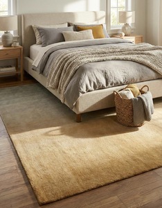 Ombre Tufted <b>Rug</b>, Modern Gradient Area <b>Rug</b>, Soft Neutral Carpet for Bedroom & Living Room - Product Image 4