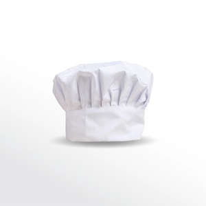 JM747 Gorro de Chef de Tela, Tejido Transpirable de Algodón, Cómodo y Ligero, Unisex, para Chefs, Panaderos y Cocineros, Blanco y Negro, 1 Pieza - Product Image 2