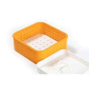 Caja hermética ecológica a prueba de fugas para microondas, caja de almacenamiento de alimentos segura para verduras frescas, escurridor de frutas, almacenamiento de cocina - Product Image 2