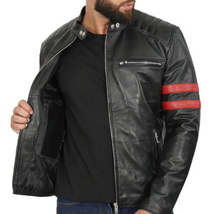Chaquetas de Cuero para Hombre, Nueva Moda, Color Sólido con Cierre, Perfectamente Cosidas, Diferentes Chaquetas de Cuero para Hombre - Product Image 3