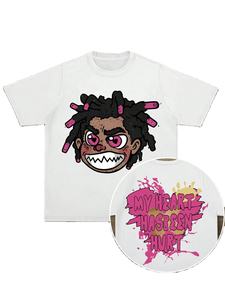 Camiseta de algodón y poliéster de gran tamaño personalizable con pegatinas en la parte delantera y trasera que sirven como lienzo en blanco - Product Image 4