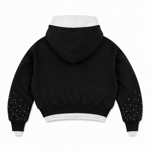 Wholesale Custom <b>Hoodie</b> Woven Label <b>Hoodie</b> Heavyweight Fleece for <b>American</b> Clothing Brands Low MOQ USA - Product Image 4