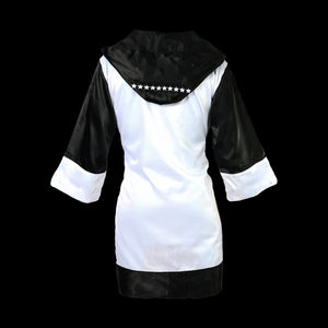 Robes de boxe en satin super doux, designs personnalisés de qualité professionnelle, robes de boxe pour la nuit de combat, robe de boxe personnalisée pour la salle de sport - Product Image 6