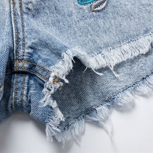 Heavy <b>Work</b> Casual Denim Shorts Colorful Floral Embroidery Womens Summer Loose <b>Jeans</b> Best Quality Customized Color Fits - Product Image 6