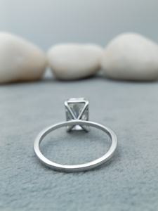 High End Radiant Cut <b>Diamond</b> <b>Ring</b> for Women White Silver Engagement Wedding Jewelry Available for Export Selling Price - Product Image 4