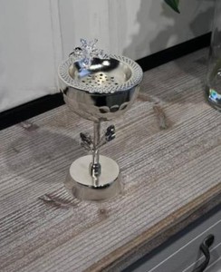 Quemador de Incienso Moderno de Metal, Mabkhara, para Bakhoor y Oud Árabe, Diseño Cilíndrico de Acero Inoxidable, Estilo Dubái, Decoración de Lujo para el Hogar - Product Image 3