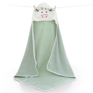Hooded Bath <b>Towel</b> For Kids Cartoon Cow Design Soft Absorbent <b>Wearable</b> Wrap With Ears And Horns Kids Hooded <b>Towel</b> - Product Image 2