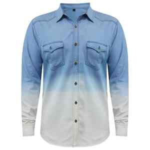 Camisa de Mezclilla de Manga Corta a Cuadros para Hombre, Estilo Casual y Formal, Tejido Ecológico, Antiarrugas, Marca Solid International - Product Image 6