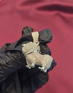 Pendentif de luxe pour chien en argent 925 plaqué or 18 carats avec micro-pavé de strass, breloque animale, cadeau unisexe - Product Image 3