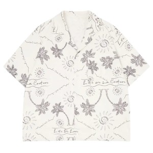 Chemise Tropicale Homme à Motif Palmiers Manches Courtes Respirante Légère Vêtement Décontracté d'Été pour la Plage - Product Image 1