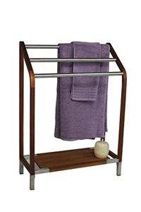 Porte-serviettes en métal contemporain pour salle de bain avec structure en fer durable et barres de suspension multi-niveaux - Product Image 5