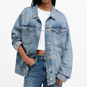 <b>Women</b> Premium Solid Casual <b>Baggy</b> <b>Jeans</b> Jacket and Pants Set Custom Design Durable 100% Cotton Eco-Friendly - Product Image 4