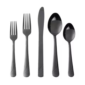 Stylish Metal Spoon And Fork Set Cutlery Set Modern Stainless <b>Flatware</b> Collection For Cafe Restaurant Hospitality - Product Image 5