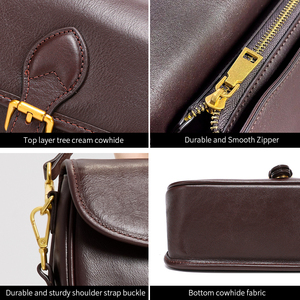 Bolsos de Mano de Cuero Genuino para Mujer, Venta al Por Mayor de Fábrica, Nueva Marca de Diseñador, Retro, de Lujo, con Cierre de Cremallera, Alta Calidad, Personalizables - Product Image 2