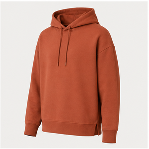 Sweat à capuche personnalisable pour homme en molleton de coton pelucheux, coupe carrée, longueur hanches, avec cordon de serrage ton sur ton et devant uni MHOOD-0043 - Product Image 2