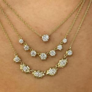 1 Carat Round Cut Lab Grown Diamond Solitaire <b>Pendant</b> Necklace Wholesale 14K 18K <b>Solid</b> <b>Gold</b> Dainty Adjustable to 18 Inches Chain - Product Image 6