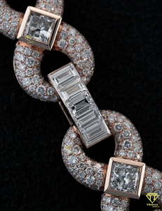 Colgante de Nombre Personalizado de Plata de Ley 925 con Incrustaciones de Diamantes Moissanite, Chapado en Oro Rosa, Cadena Hip Hop, Joyería Personalizada Brillante - Product Image 3
