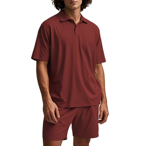 Camisetas Polo Lisas de Algodón 100% de 220 Gramos para Hombre, Pantalones Cortos Personalizados para Hombre, Camisetas de Manga Corta, Conjuntos de Pantalones Cortos con Botones - Product Image 6