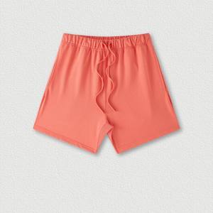 Shorts Bermuda en coton noir uni pour homme, taille à cordon, décontractés, respirants, shorts de sport - Product Image 3
