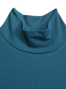 Elegante Vestido Largo de Una Pieza con Cuello Alto para Mujer, Casual, Manga Larga, Abaya Maxi de Tela Sólida, Diseñado para Mujeres Musulmanas - Product Image 2