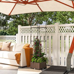 Self-Watering 69.7\" Garden Trellis Raised <b>Planter</b> Box for Tomatoes Climbing Plants Hanging Baskets Accessory for <b>Vegetable</b> - Product Image 6