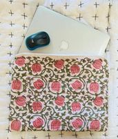 Housse matelassée pour ordinateur portable 13 et 15 pouces, sacoche en coton imprimé à la main pour ordinateur portable et tablette