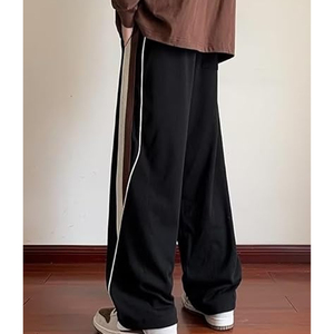 Pantalones Deportivos de Lona con Logotipo Personalizado OEM, Pantalones Deportivos Holgados y Rectos para Hombre, con Franja Reflectante, Impermeables, Ligeros y con Cintura Elástica - Product Image 4