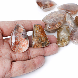 Lot en gros de cabochons en quartz naturel multicolores de 20-40 mm pour la fabrication de bijoux - Product Image 3