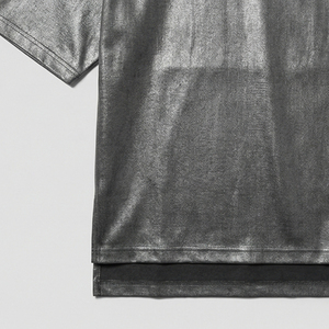 T-shirt Oversize Métallique Streetwear Texture Brillante Mode Urbaine Décontractée Homme 100% Coton MALUZA INDUSTRIES - Product Image 2